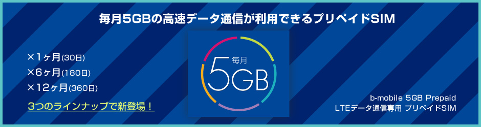 5GBプリペイドSIM