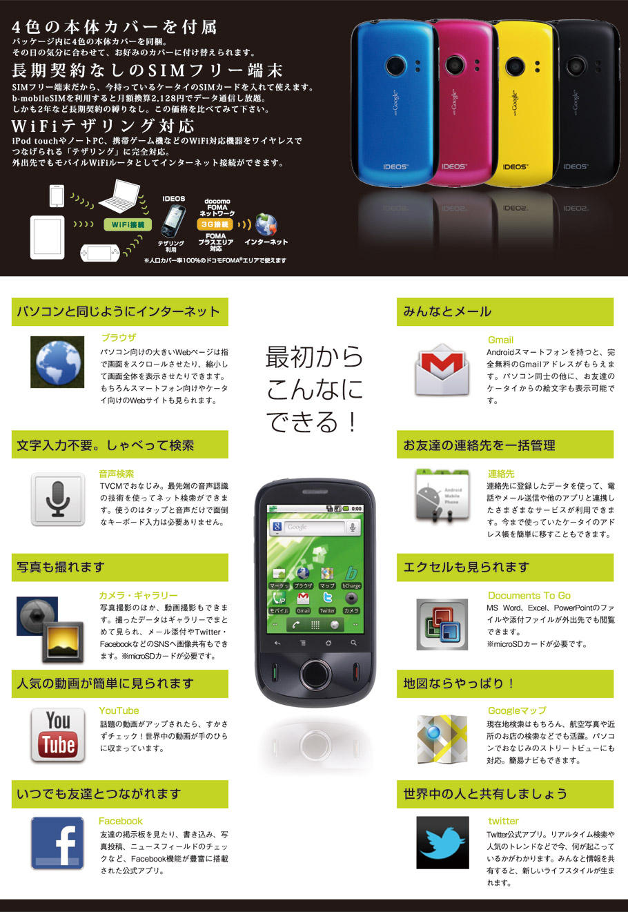 ATOKお試し版インストール済IDEOS