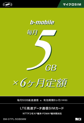 5GB6ヶ月定額SIM